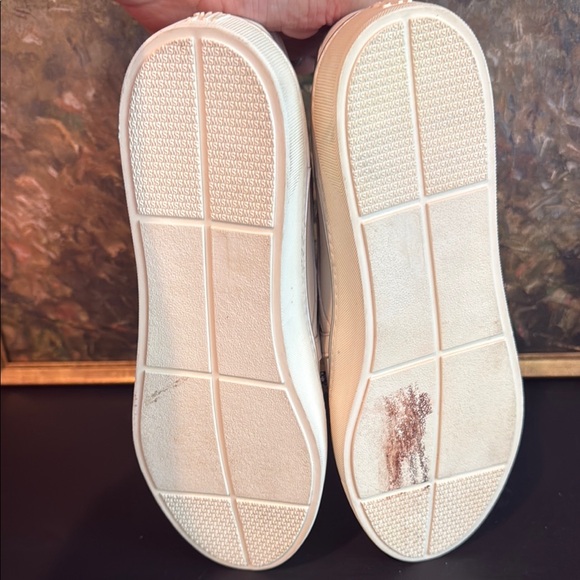 $498 Stuart Weitzman Cream White Crystal Pearl Sneakers Size 8.5 - Picture 8 of 11